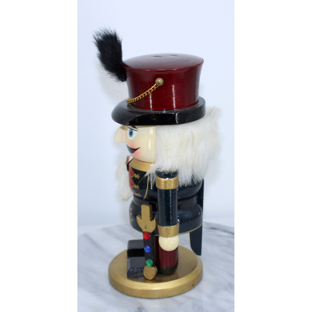 Vintage Nutcracker Soldier Christmas Decor Red Black Gold Uniform - Picture 2 of 5